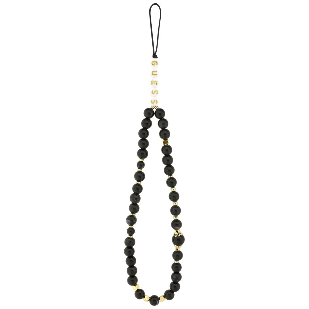 Case for Apple iPhone 17 Pro, Guess, 4G Classic Logo with Strap, Black