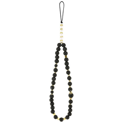 Case for Apple iPhone 17 Pro, Guess, 4G Classic Logo with Strap, Black