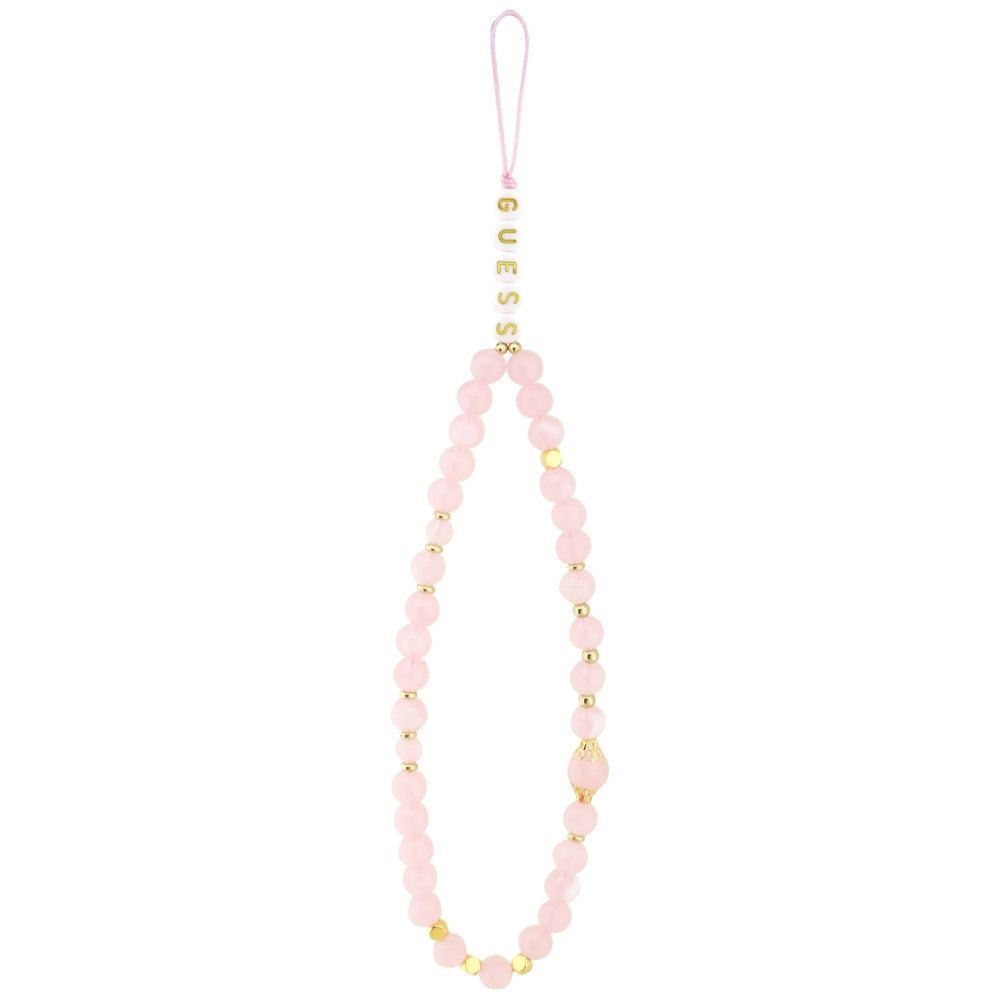 Case for Apple iPhone 17 Pro, Guess, 4G Classic Logo with Strap, Pink