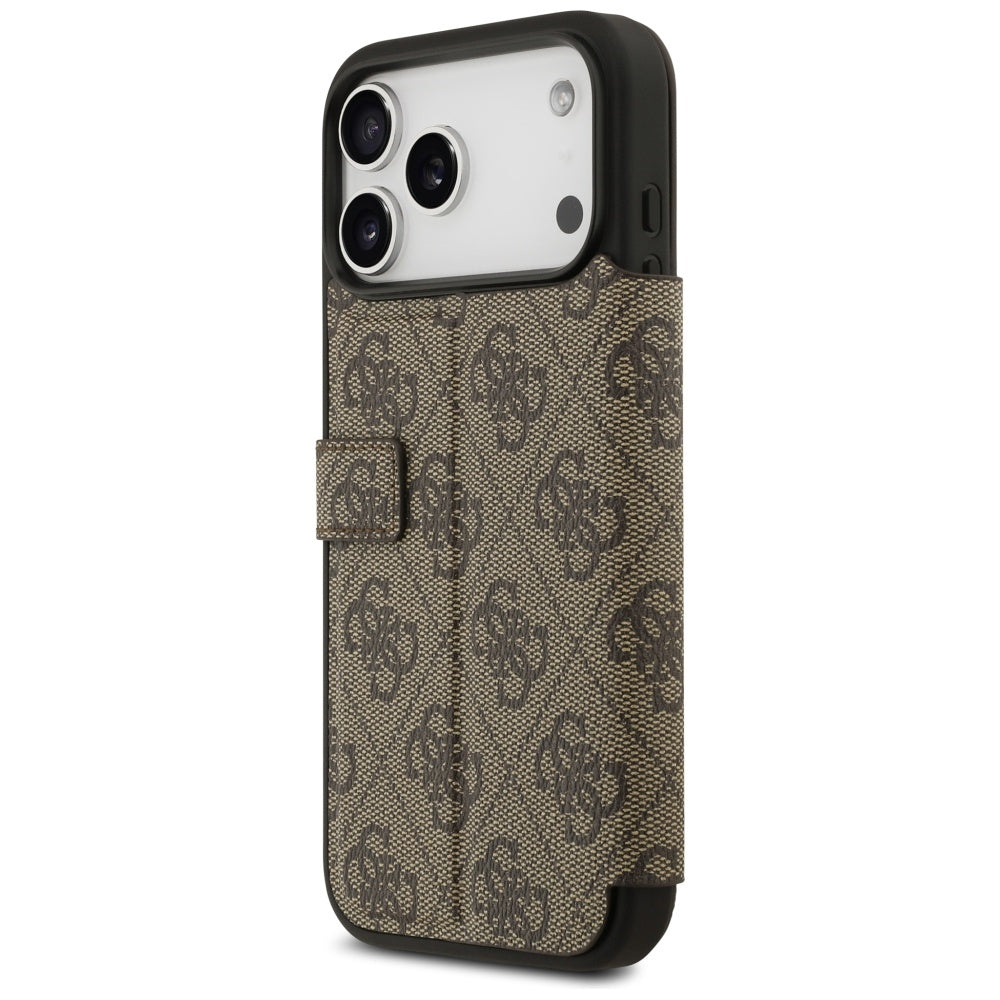 Case for Apple iPhone 17 Pro, Guess, 4G Metal Logo, Brown