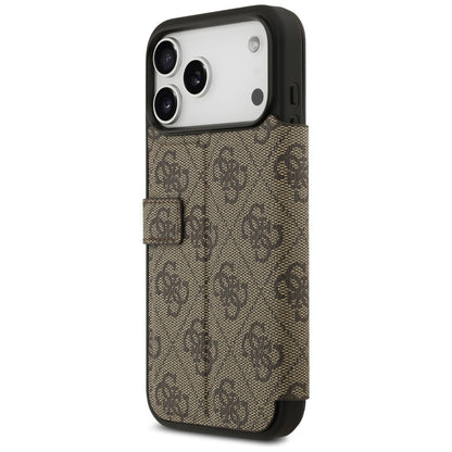 Case for Apple iPhone 17 Pro, Guess, 4G Metal Logo, Brown