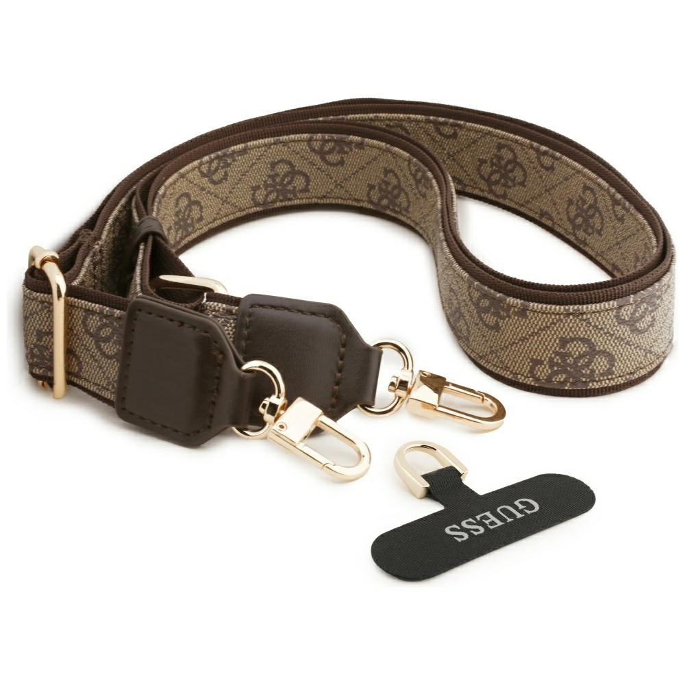 Case for Apple iPhone 17 Pro, Guess, Big 4G Classic Logo with Big Strap, Brown