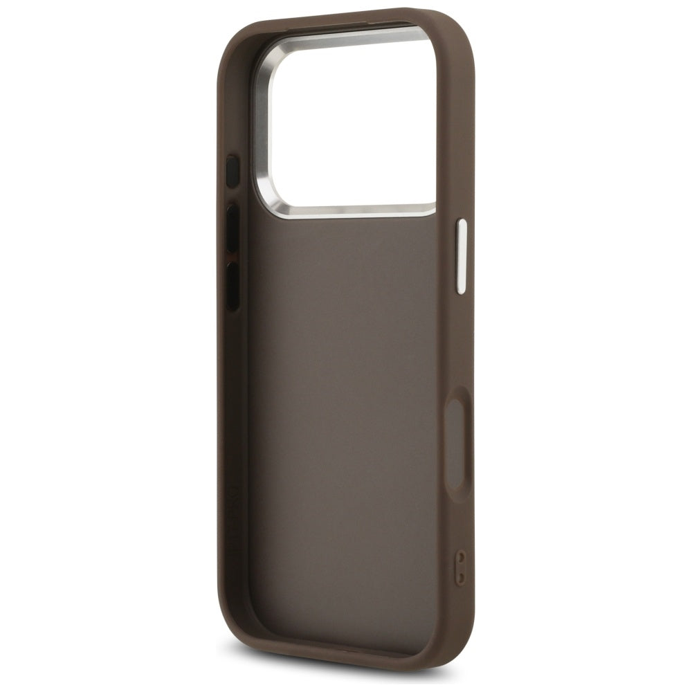 Case for Apple iPhone 17 Pro, Guess, Big 4G Logo Classic, Silver Brown