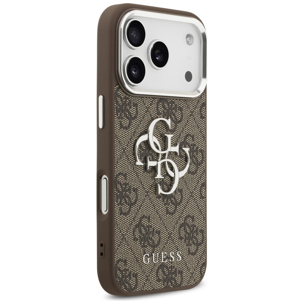 Case for Apple iPhone 17 Pro, Guess, Big 4G Logo Classic, Silver Brown
