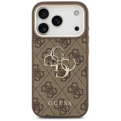 Case for Apple iPhone 17 Pro, Guess, Big 4G Logo Classic, Golden Brown