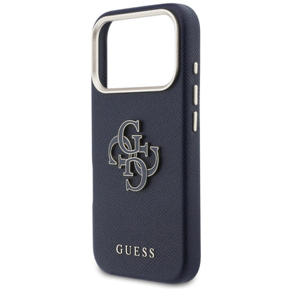 Case for Apple iPhone 17 Pro, Guess, Resin Logo, Blue