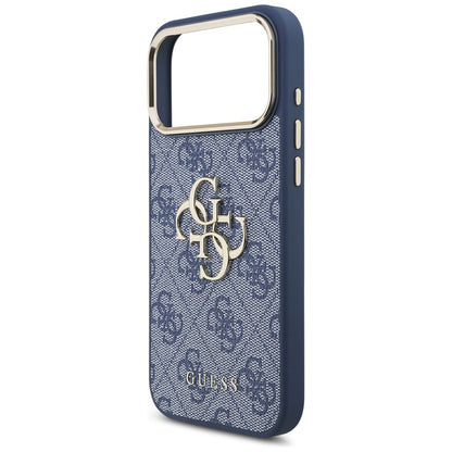 Case for Apple iPhone 17 Pro Max, Guess, Big 4G Logo Classic, Golden Blue