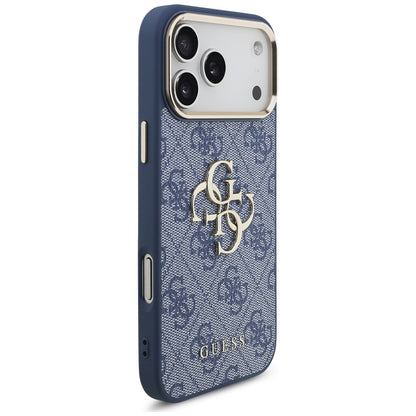 Case for Apple iPhone 17 Pro Max, Guess, Big 4G Logo Classic, Golden Blue