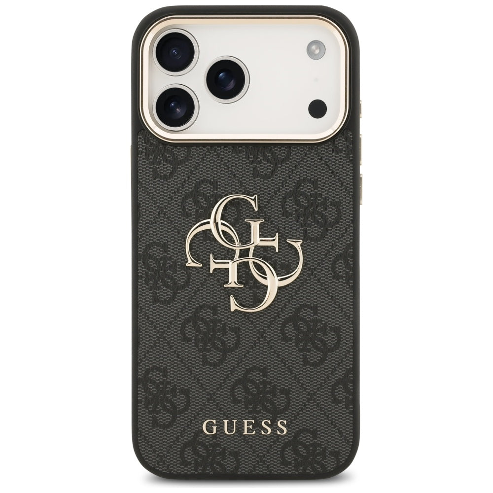 Case for Apple iPhone 17 Pro Max, Guess, Big 4G Logo Classic, Black Gold