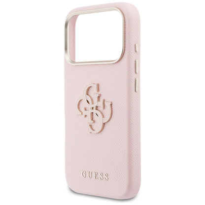 Case for Apple iPhone 17 Pro, Guess, Resin Logo, Pink