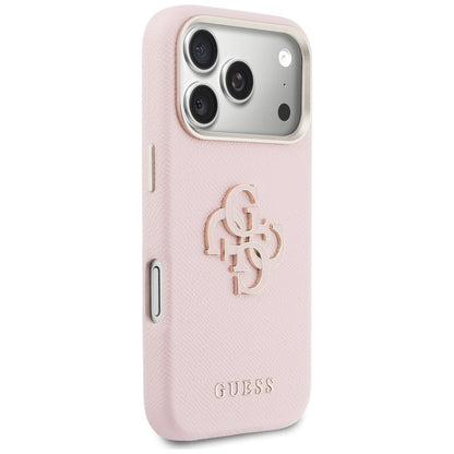 Case for Apple iPhone 17 Pro, Guess, Resin Logo, Pink