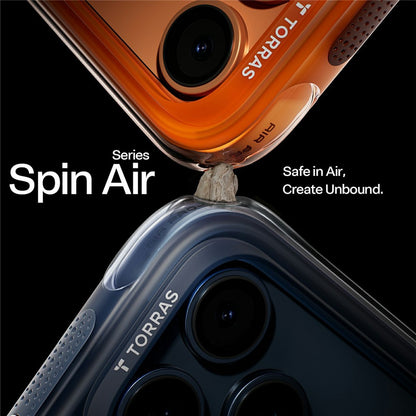 MagSafe Case for Apple iPhone 17 Pro Max, Torras, Ostand Spin Air, Orange