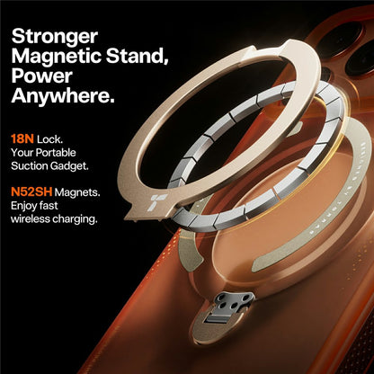 Case for Apple iPhone 17 Pro, Torras, Ostand Spin Air, Orange