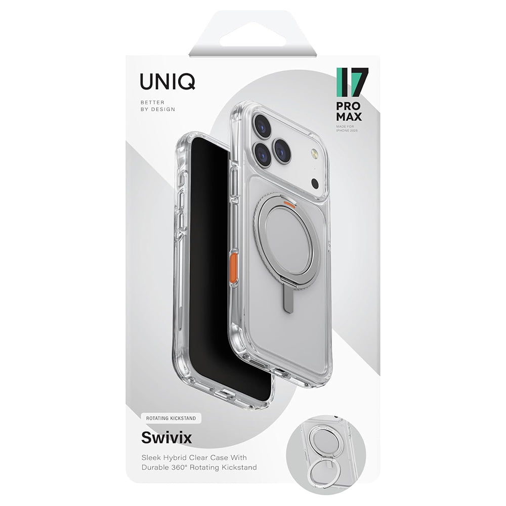 Case for Apple iPhone 17 Pro, UNIQ, Swivix, Silver