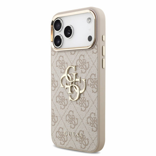 Case for Apple iPhone 18 Pro / 17 Pro, Guess, 4G Classic Logo with Strap, Rose Gold