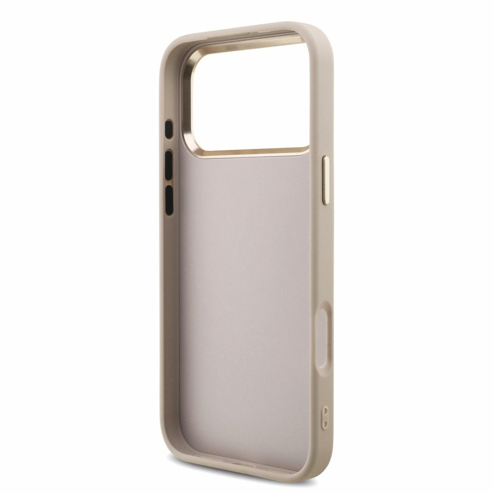Case for Apple iPhone 18 Pro / 17 Pro, Guess, 4G Classic Logo with Strap, Rose Gold