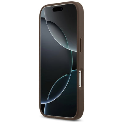 Case for Apple iPhone 18 Pro / 17 Pro, Guess, 4G Double Card Triangle, Brown