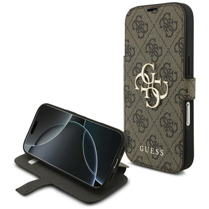 Case for Apple iPhone 18 Pro / 17 Pro, Guess, 4G Metal Logo, Brown