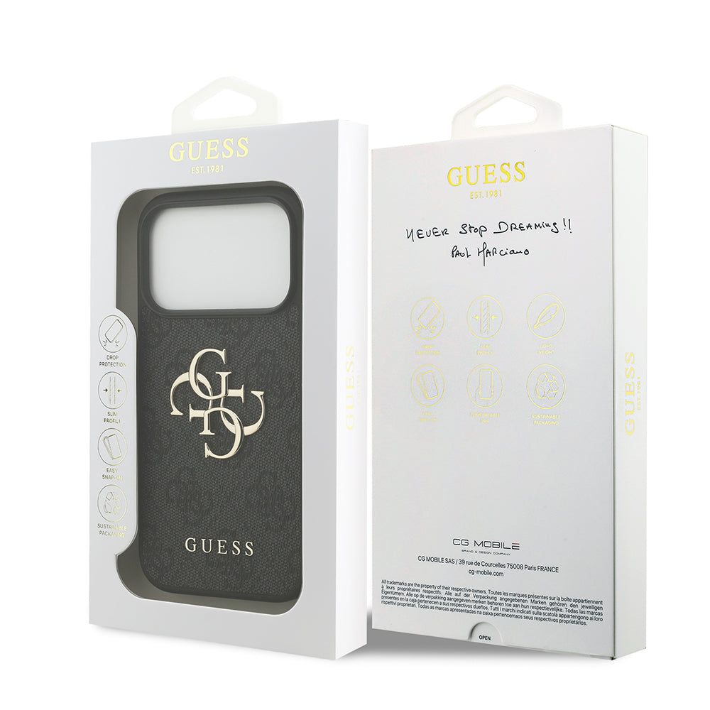 Case for Apple iPhone 18 Pro Max / 17 Pro Max, Guess, 4G Big Logo, Black