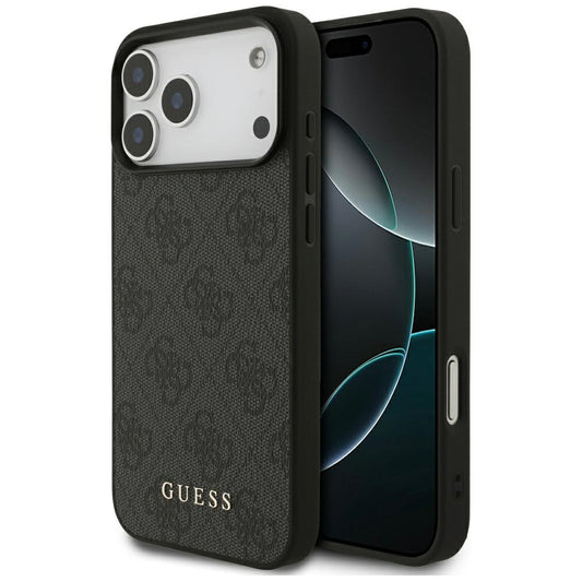 Case for Apple iPhone 18 Pro Max / 17 Pro Max, Guess, 4G Classic Logo, Black