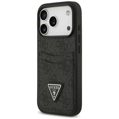 Case for Apple iPhone 18 Pro Max / 17 Pro Max, Guess, 4G Double Card Triangle, Black