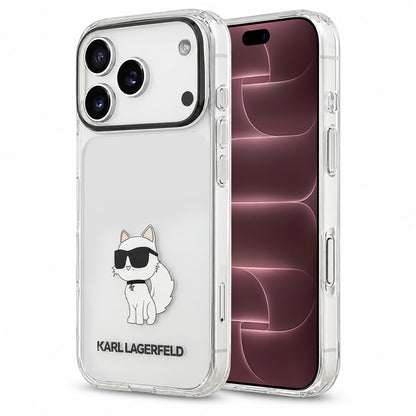 Case for Apple iPhone 18 Pro Max / 17 Pro Max, Karl Lagerfeld, IML Choupette NFT, Transparent