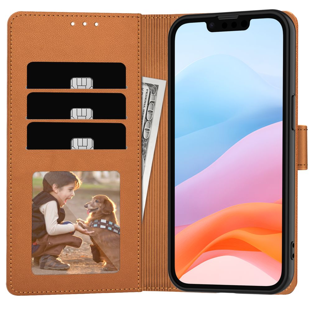 Case for Apple iPhone 16e, Tech-Protect, Wallet, Brown