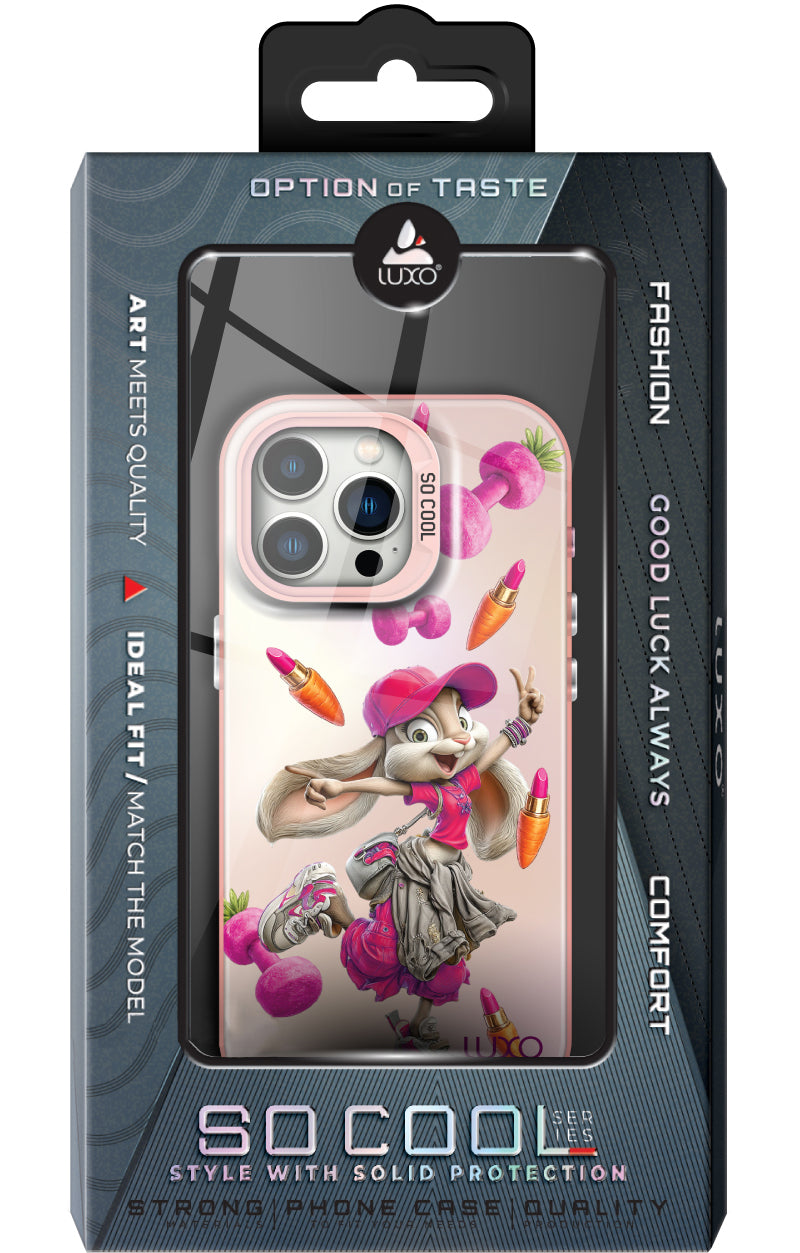 Case for Apple iPhone 17 Pro Max, LUXO So CooL, ArcadiA Rabbit, Multicolor