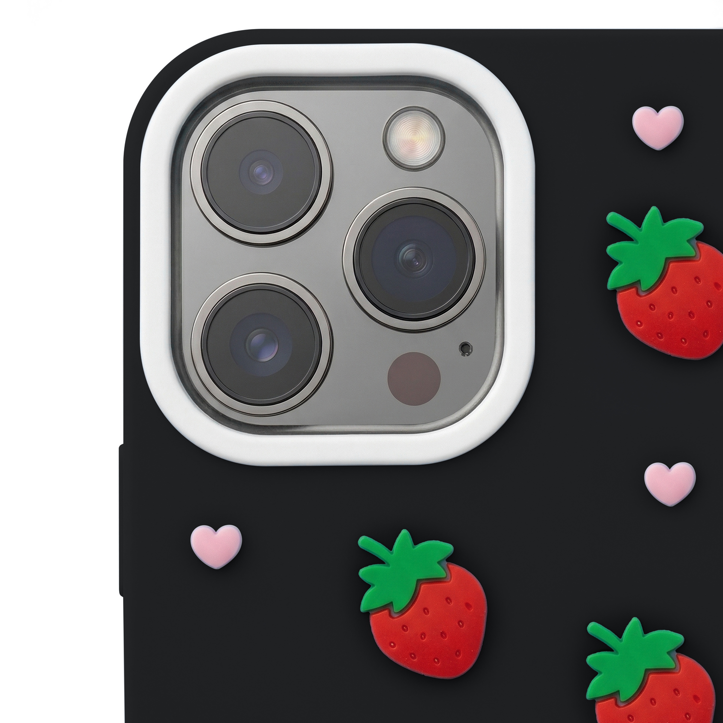 Case for Apple iPhone 16 Pro Max, OEM, Strawberry, Black