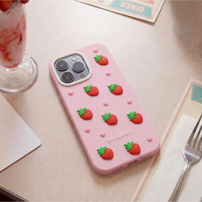 Case for Apple iPhone 16 Pro Max, OEM, Strawberry, Pink