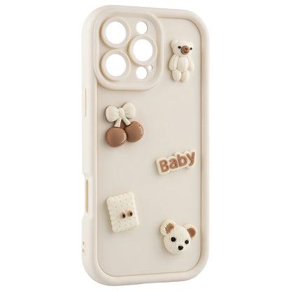 Case for Apple iPhone 11, OEM, Ultra Trendy 3D Bear, Beige