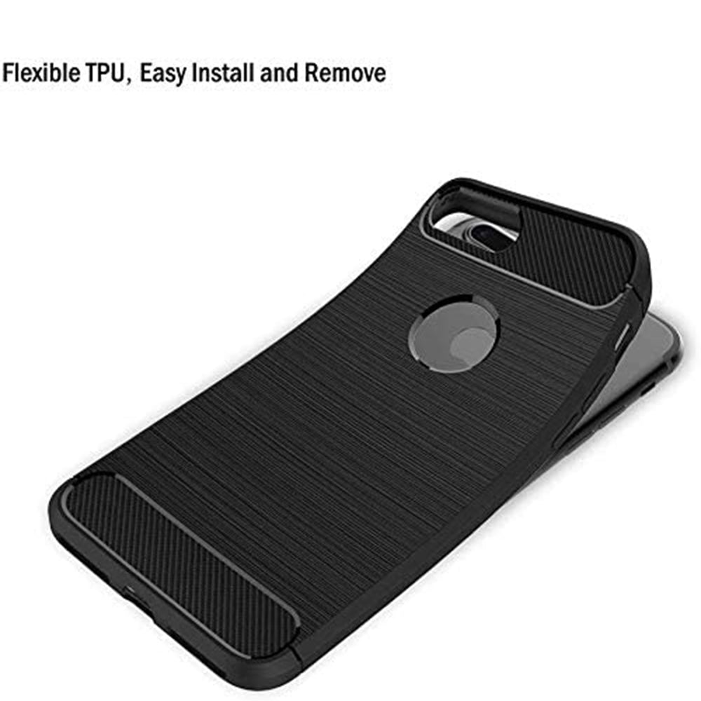 Case for Apple iPhone 8 Plus, Techsuit, Carbon, Black