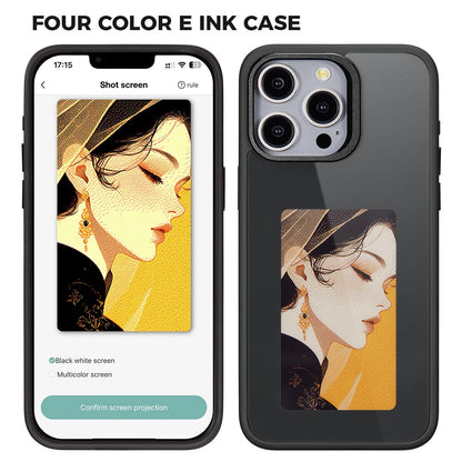 Case for Apple iPhone 15 Pro Max, OEM, Customized E-Ink Display, Black
