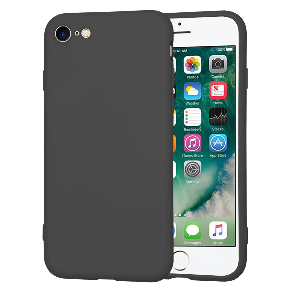 Case for Apple iPhone SE (2022) / SE (2020) / 8 / 7, Techsuit, SoftFlex, Black