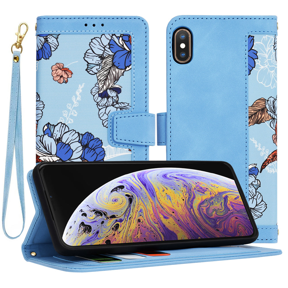 Case for Apple iPhone XS Max, Techsuit, FlipCraft, Blue