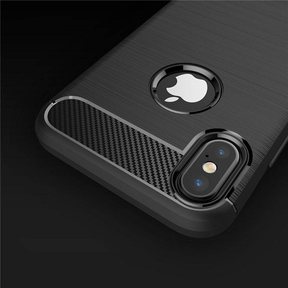 Case for Apple iPhone XS / X, Techsuit, Carbon, Black