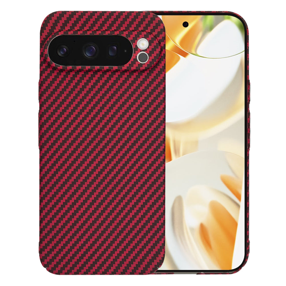 Case for Google Pixel 9 Pro, Techsuit, Carbonite FiberShell, Red