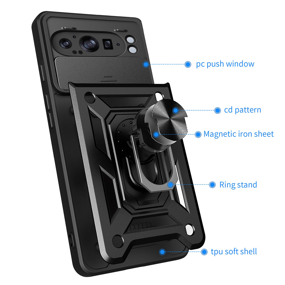 Case for Google Pixel 9 Pro XL, Techsuit, CamShield, Green