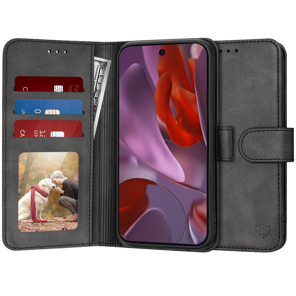 Case for Google Pixel 9a, Techsuit, Diary Book, Black