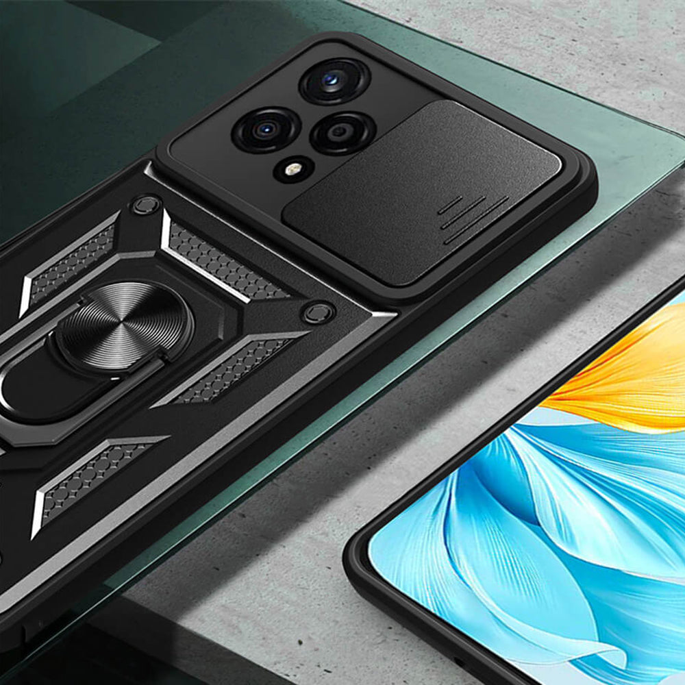 Case for Honor 200, Techsuit, CamShield, Black