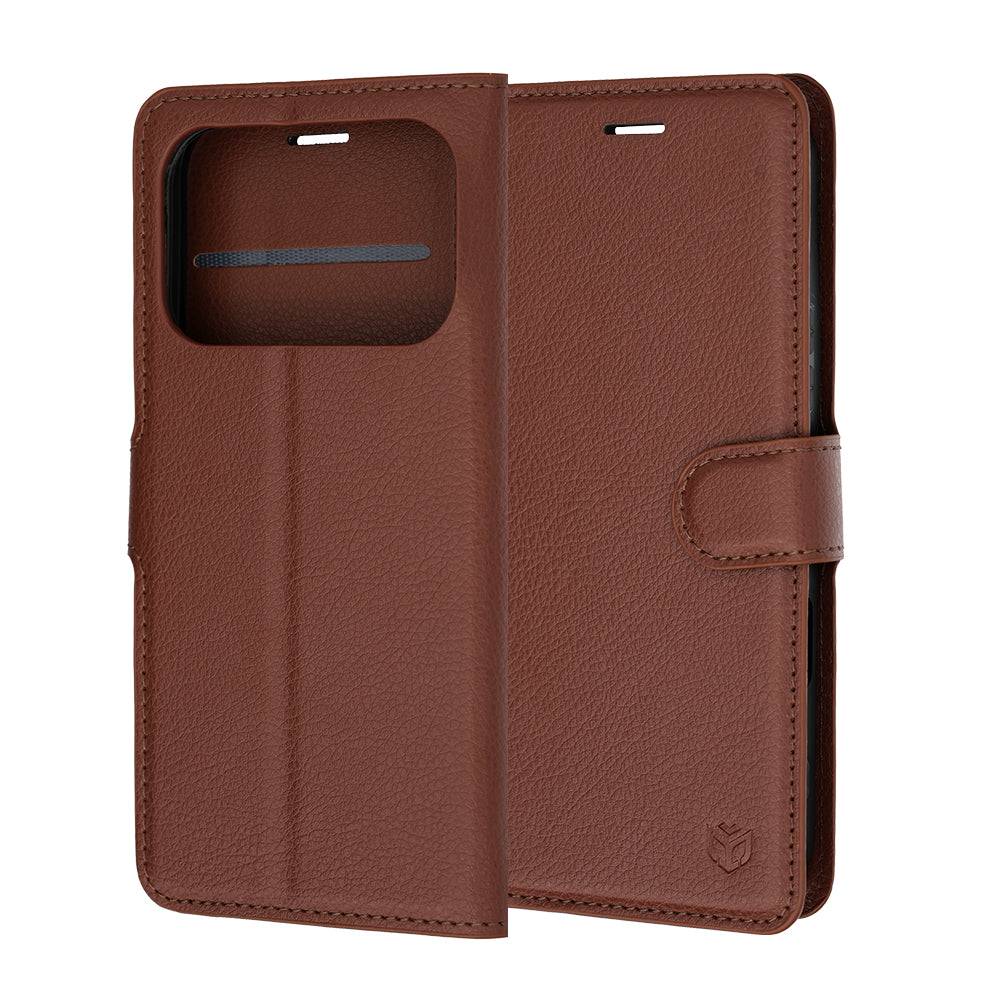 Case for Honor 600 Pro / 600, Techsuit, Leather Folio, Brown