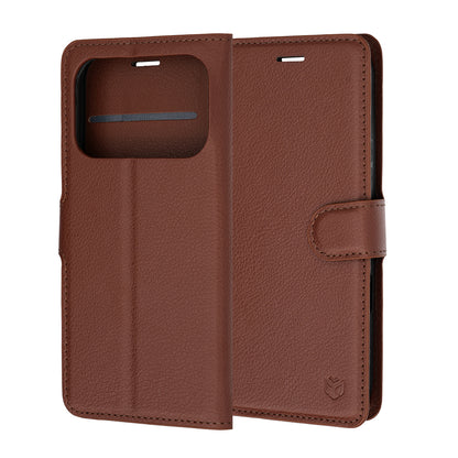 Case for Honor 600 Pro / 600, Techsuit, Leather Folio, Brown