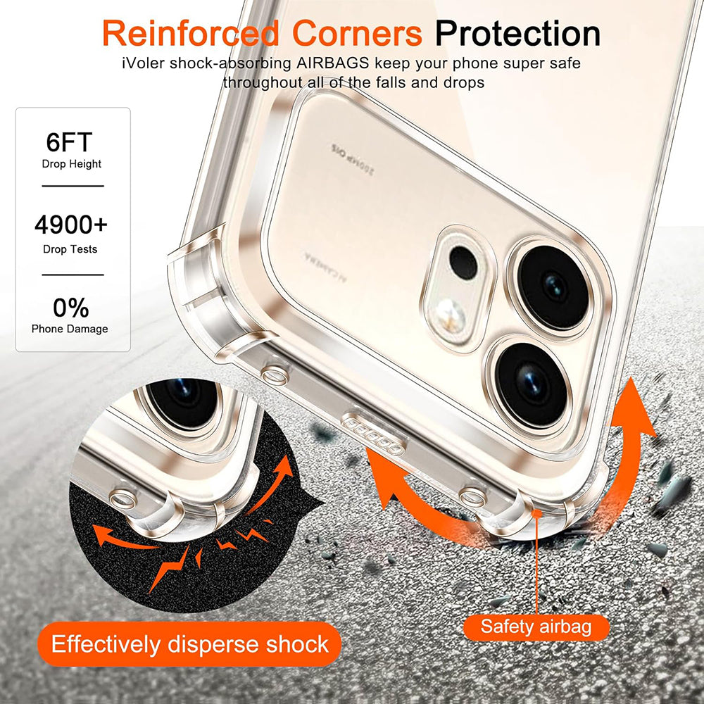 Case for Honor 600, Techsuit, Shockproof Clear, Transparent