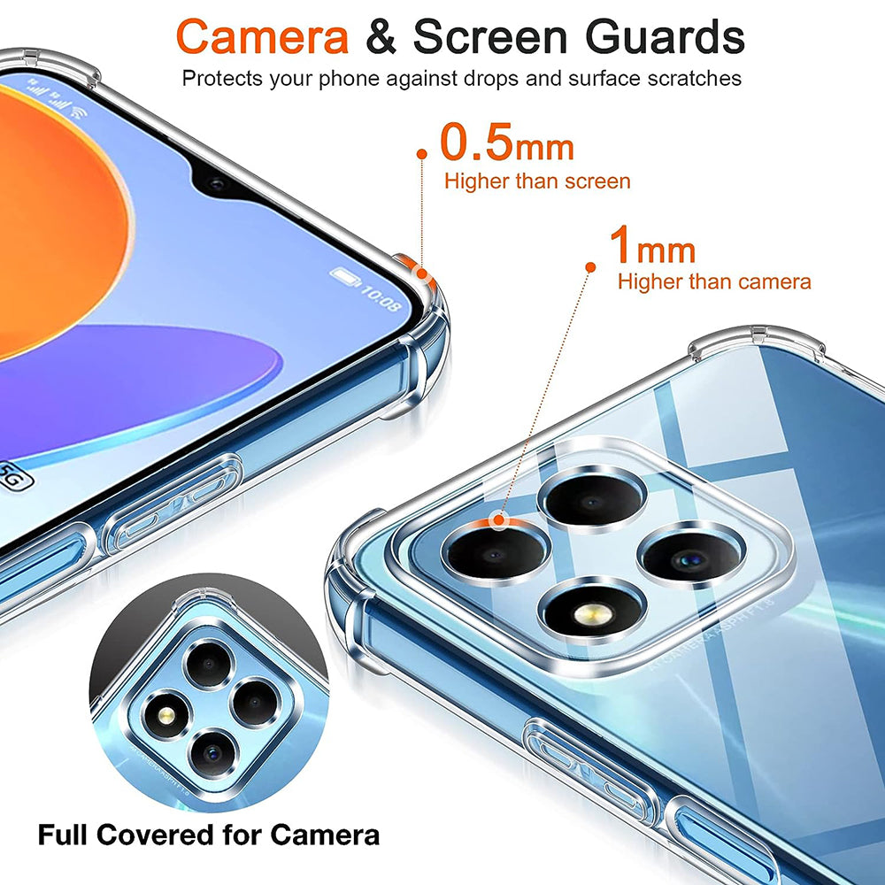 Case for Honor 70 Lite / X6 / X8 5G, Techsuit, Shockproof Clear, Transparent
