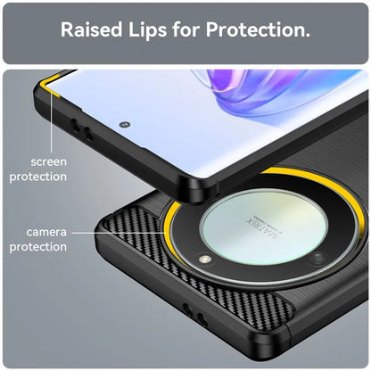 Case for Honor Magic5 Lite, Techsuit, Carbon, Black