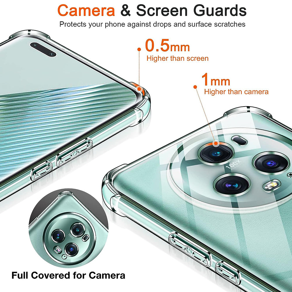 Case for Honor Magic5 Pro, Techsuit, Shockproof Clear, Transparent