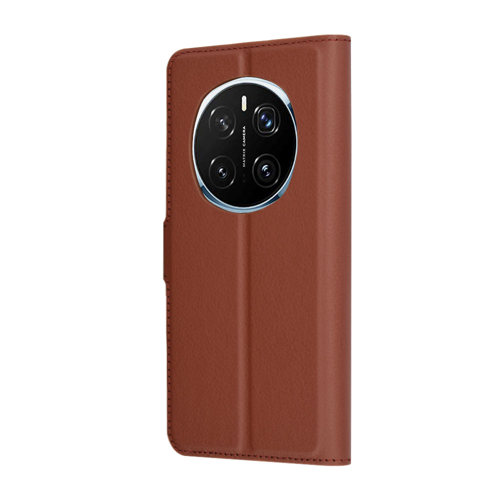 Case for Honor Magic7 Pro, Techsuit, Leather Folio, Brown