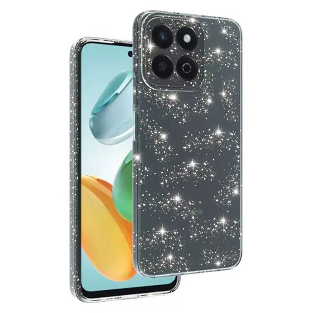 Case for Honor X7c / 200 Smart, Techsuit, SparkleSkin, Transparent