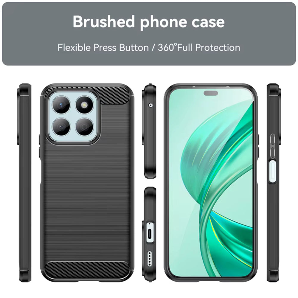 Case for Honor X8c, Techsuit, Carbon, Blue