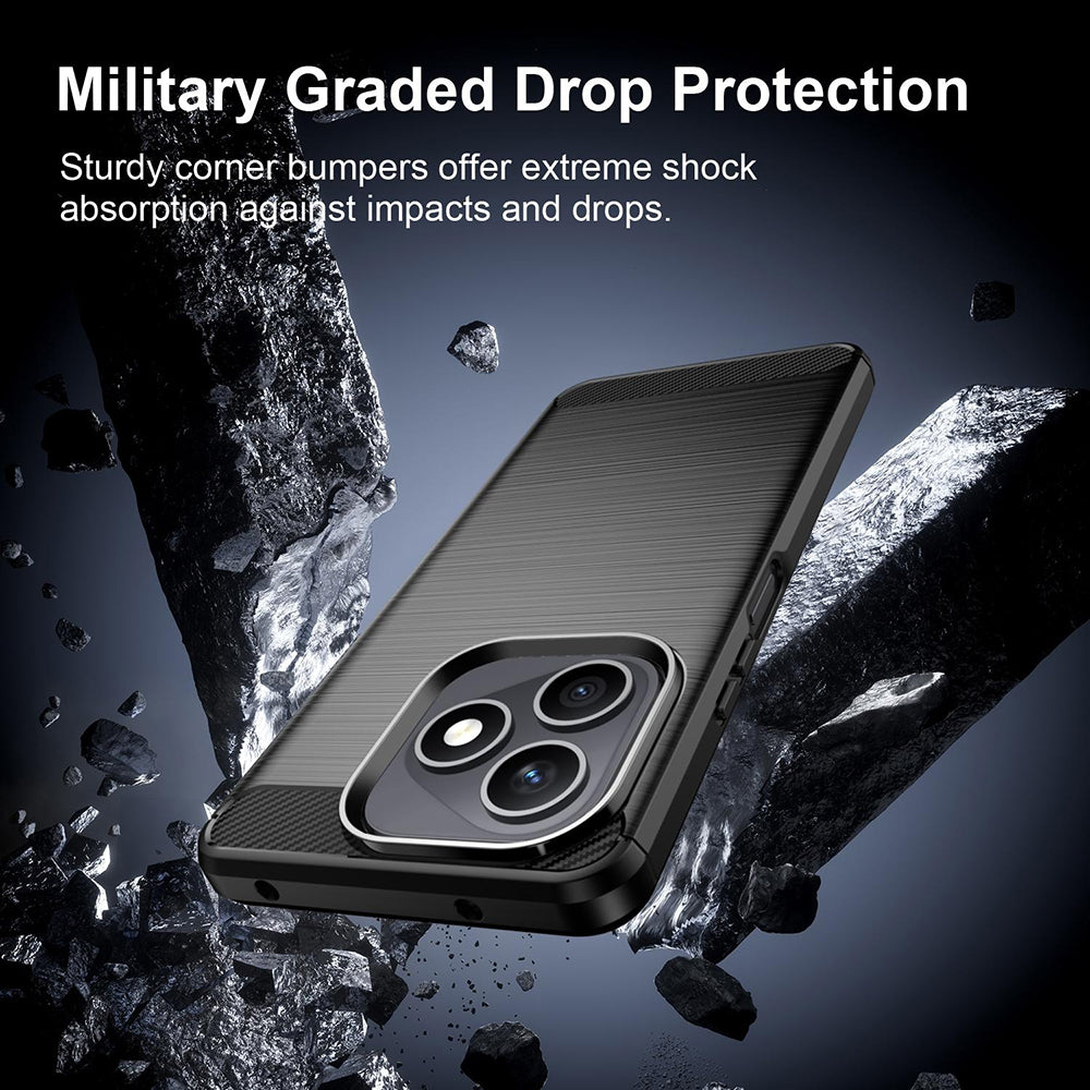 Case for Honor X8d, Techsuit, Carbon, Black